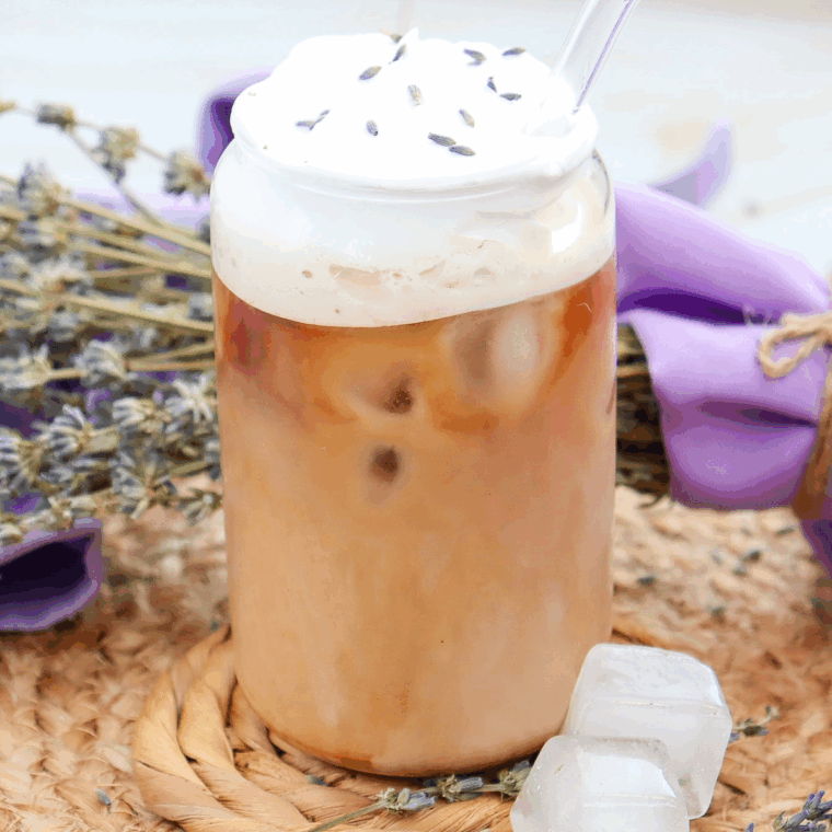 Ninja Creami Starbucks Lavender Frappuccino with creamy texture and floral flavor.