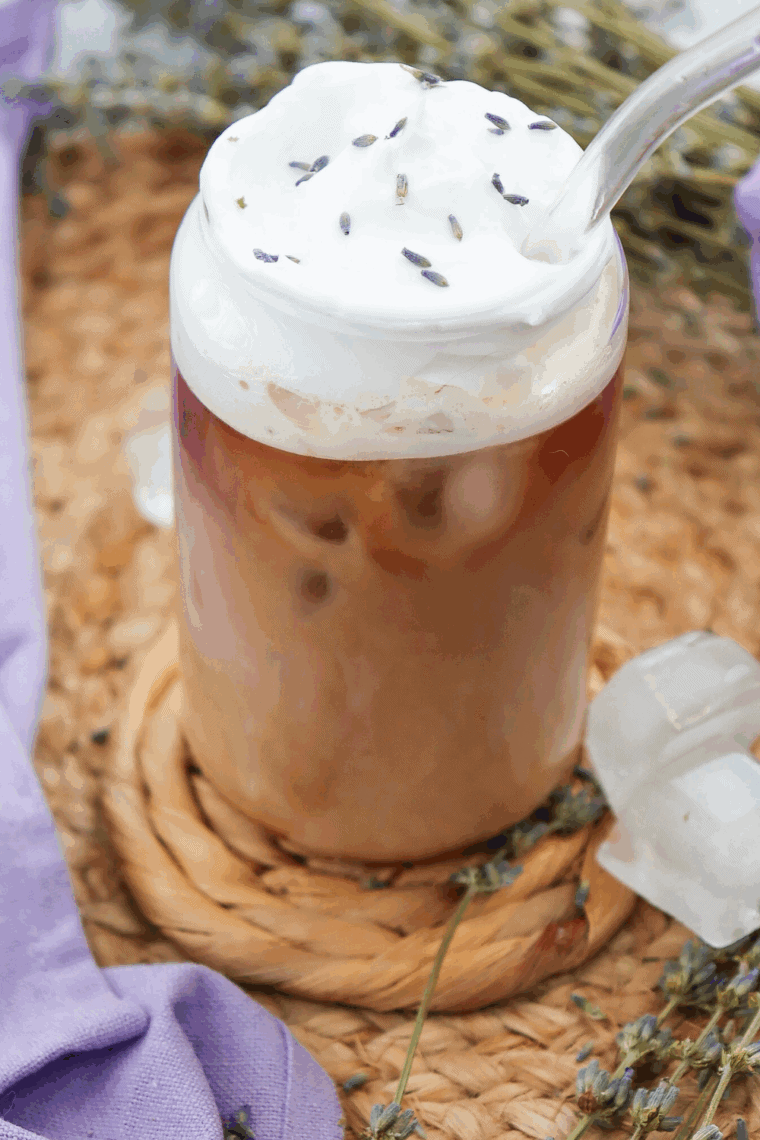 Ninja Creami Starbucks Lavender Frappuccino with creamy texture and lavender flavor.