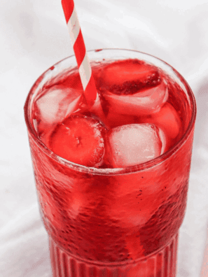 Ninja Creami Strawberry Acai Refresher, a vibrant and refreshing blend of strawberries and acai, made creamy and smooth in the Ninja Creami.