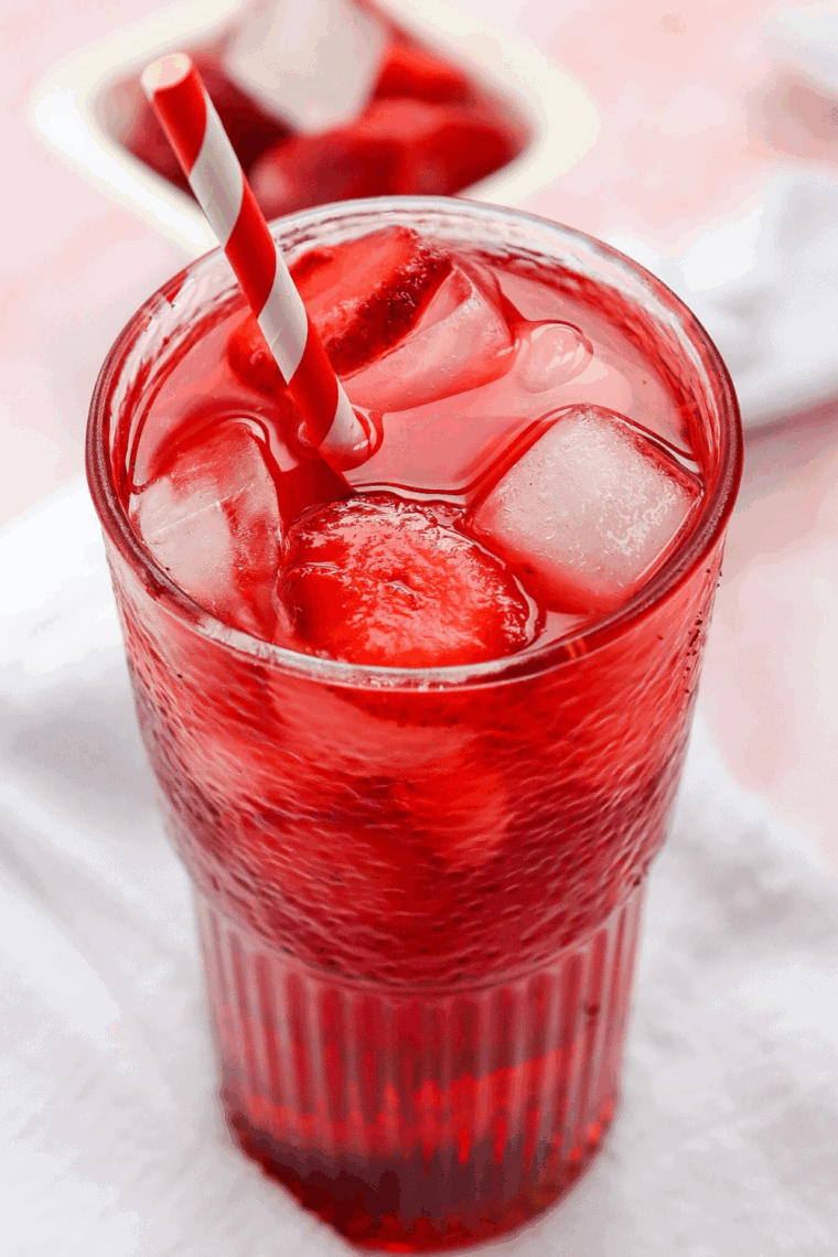 Ninja Creami Strawberry Acai Refresher, a smooth and refreshing blend of strawberries and acai, made in the Ninja Creami for a creamy, fruity treat.