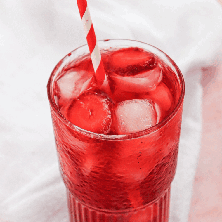 Ninja Creami Strawberry Acai Refresher, a smooth and refreshing blend of strawberries, açai, and lemon, made creamy in the Ninja Creami.