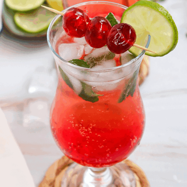 Ninja Slushi Shirley Temple Slush, a refreshing and fruity slush made with a blend of classic Shirley Temple flavors, perfect for a cool summer treat.