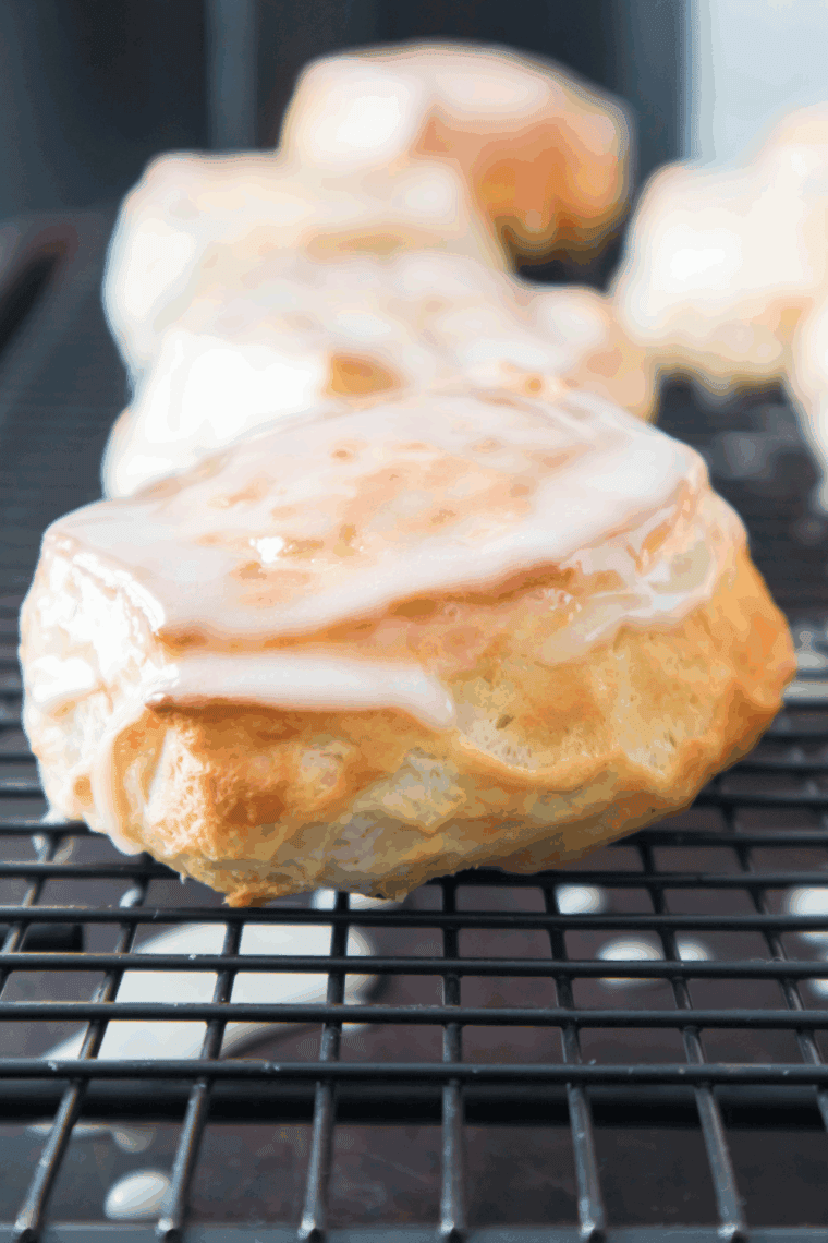 Air Fryer Maple Bar Donuts, crispy and golden, topped with a rich maple glaze, ready to enjoy as a delicious treat
