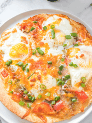 Air Fryer Tortilla Baked Eggs