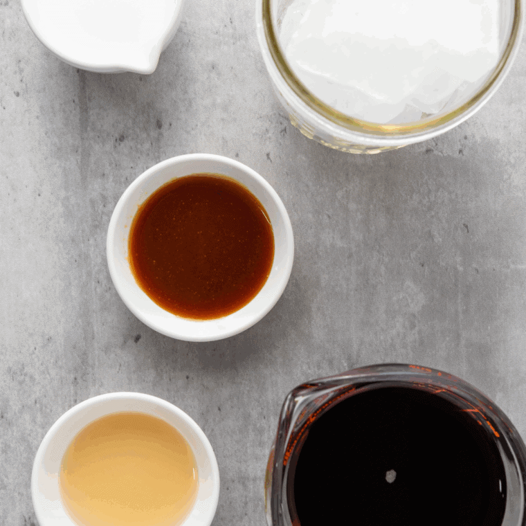 Ingredients Needed For McDonald's Caramel Iced Coffee Recipe on kitchen table.