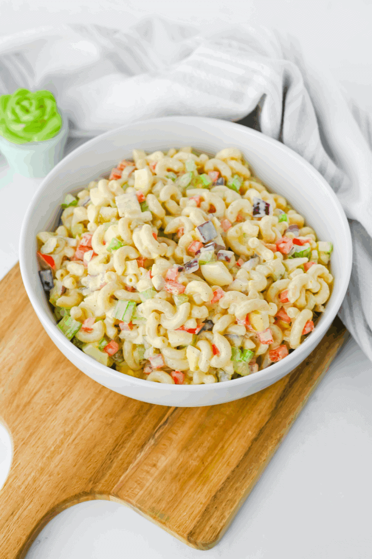 Gluten-Free Pasta Salad with vibrant veggies and creamy dressing, perfect for a light and nutritious meal.