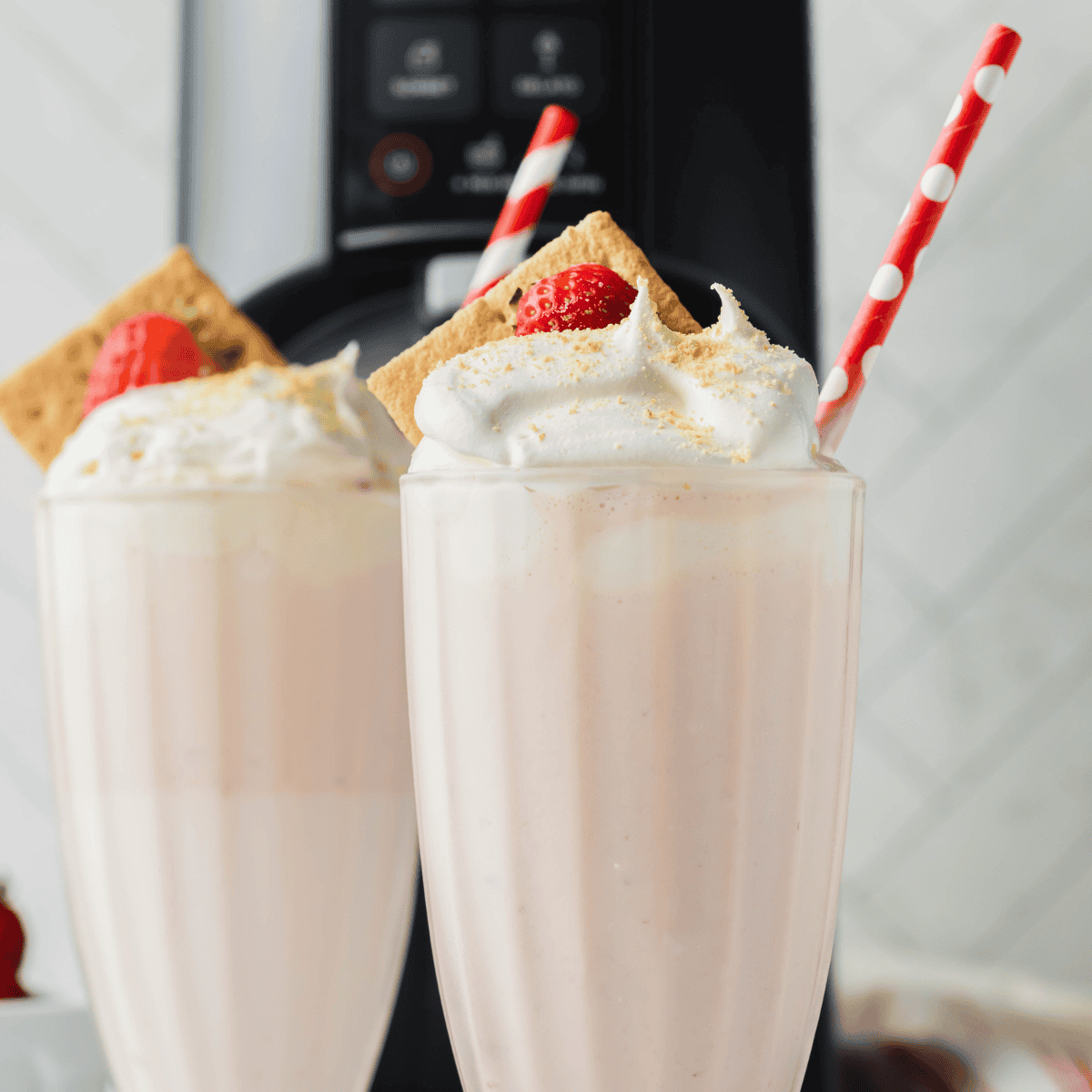Ninja Creami Copycat Sonic Strawberry Cheesecake Milkshake - Fork