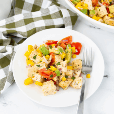 Air Fryer Avocado Chicken Mango Salad