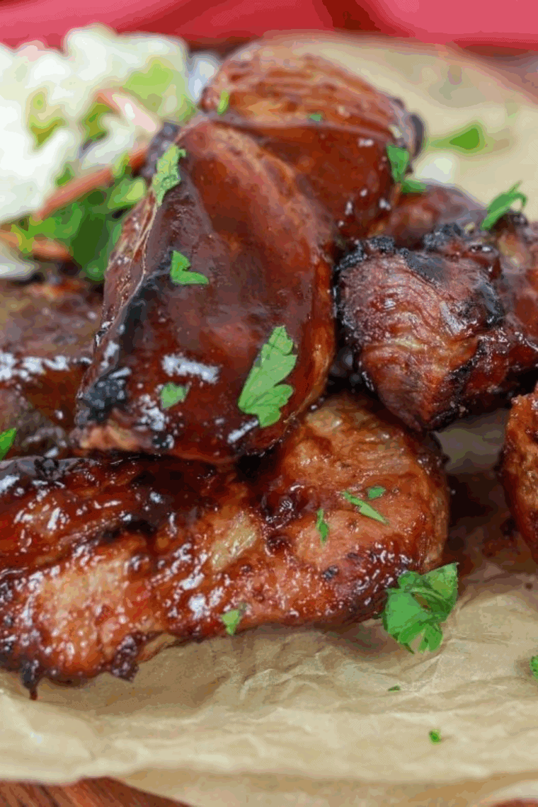 Homemade Applebee’s honey BBQ sauce served in a small bowl with a brush