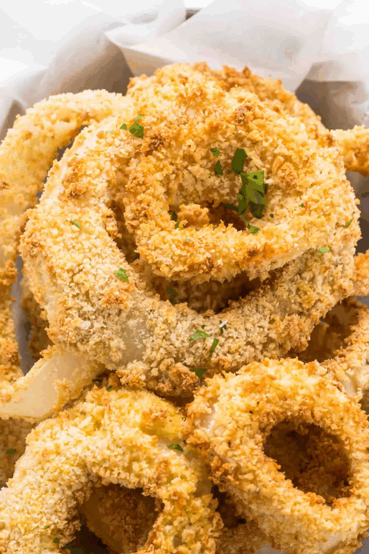 Plate of Arby’s Steakhouse Onion Rings Copycat Recipe. 