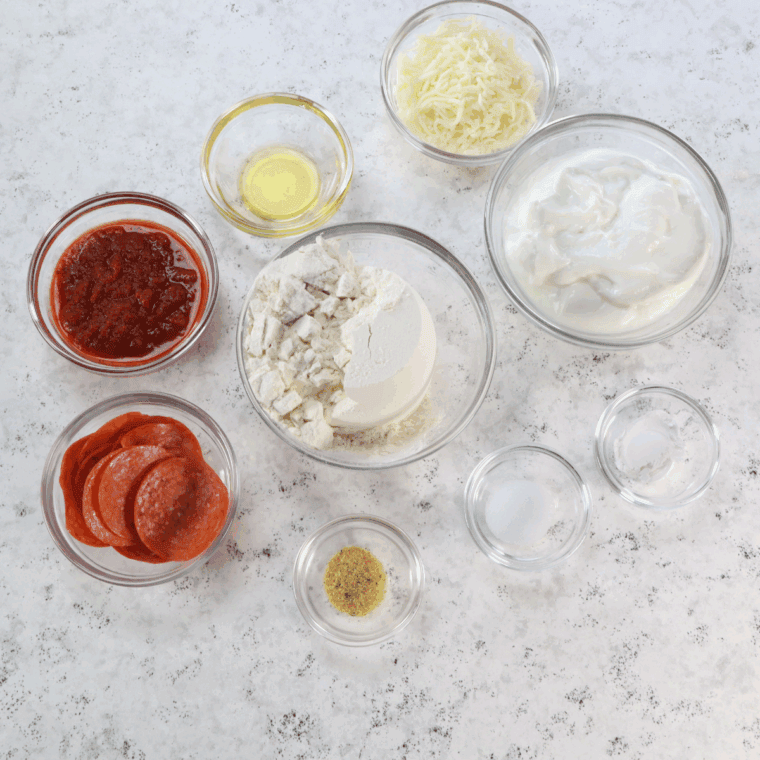 Ingredients Needed For Dominos Pizza Dough on kitchen table.