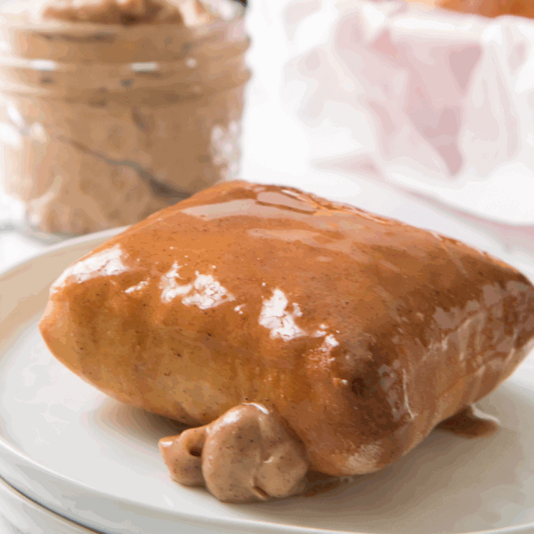 Golden Corral-style yeast rolls fresh from the oven with a buttery glaze