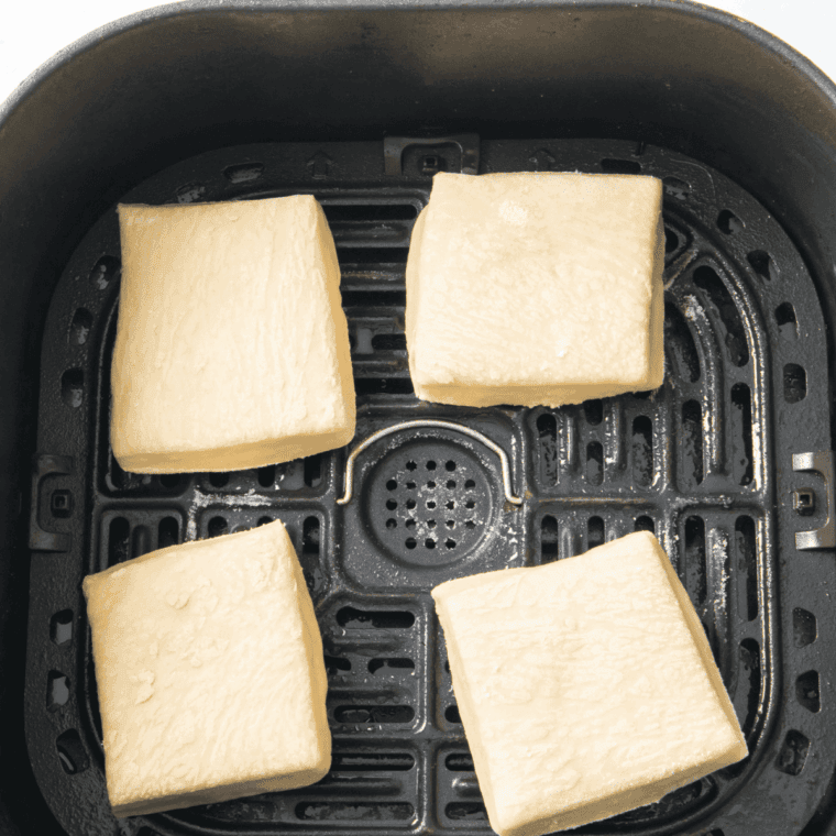 Place Golden Corral dough into the air fryer basket.