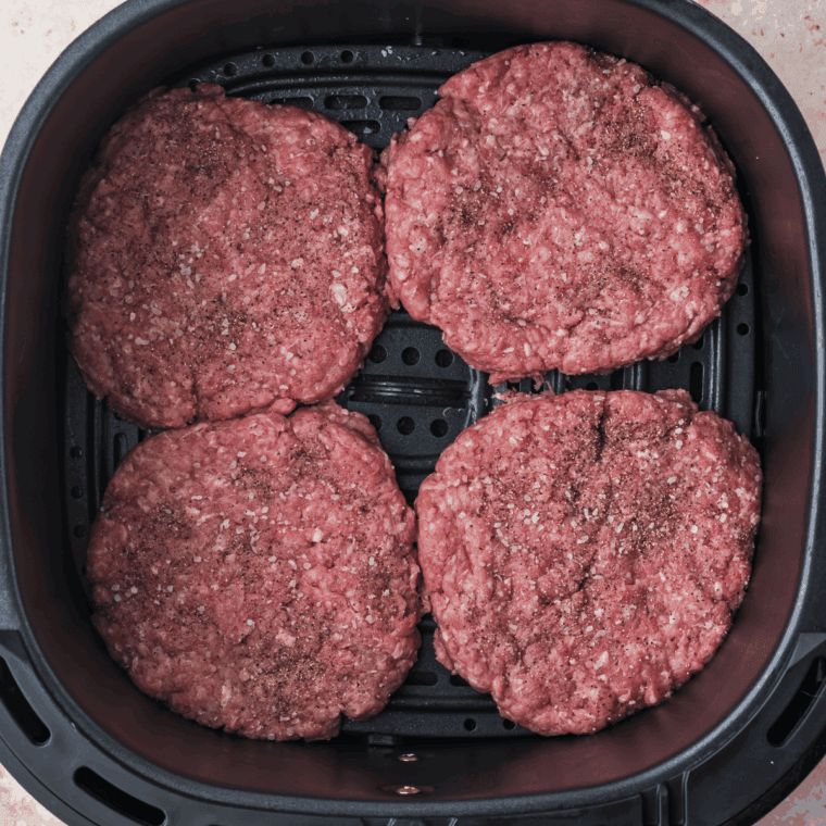 Place burgers into the air fryer basket.