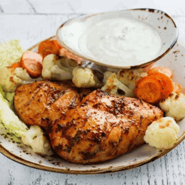 Juicy, tender boiled chicken tenders ready for a meal