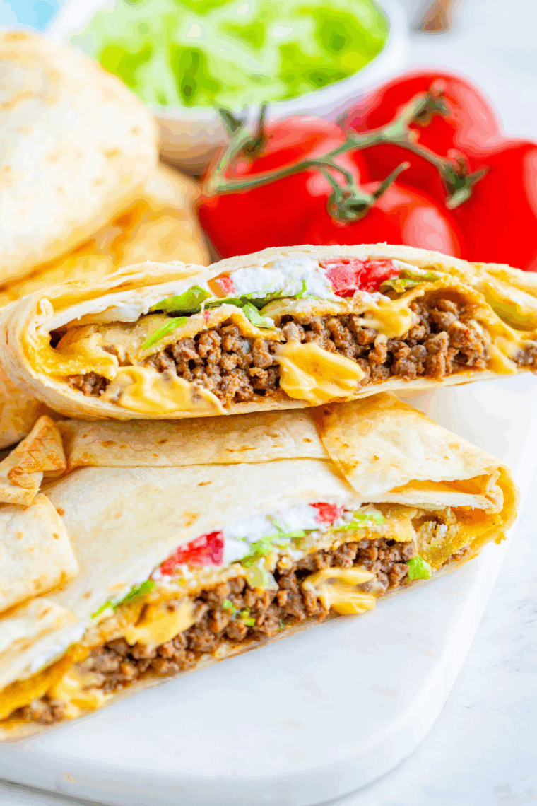 Skillet filled with seasoned Taco Bell-style ground beef ready to serve
