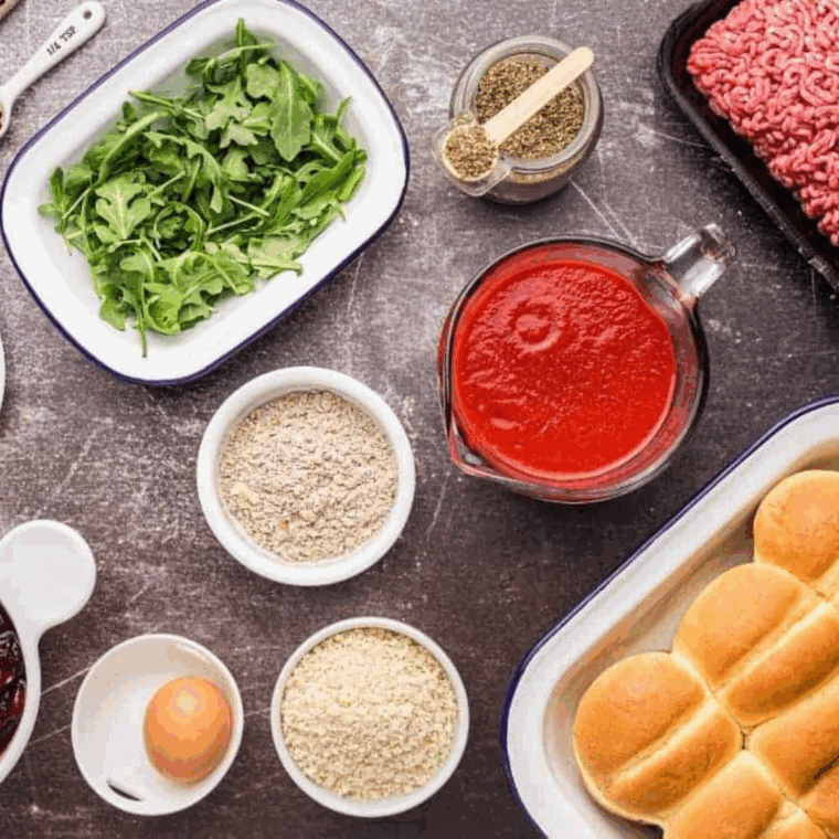 Ingredients needed for Cheesecake Factory Meatball Sliders Recipe
