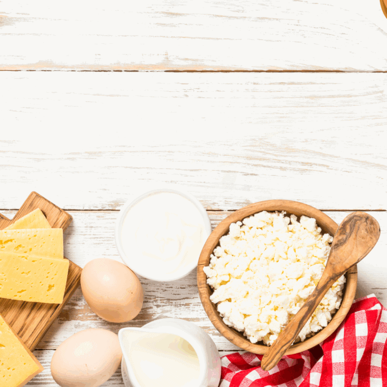 Ingredients needed for Cheesecake Factory Ricotta Cheese Toast Recipe on kitchen table.