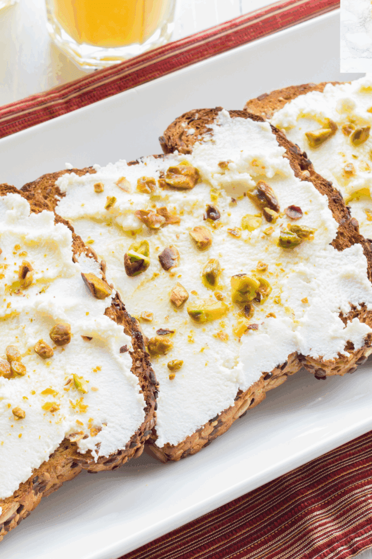 Plate of Cheesecake Factory Ricotta Cheese Toast Recipe