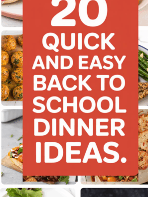 20 Quick and Easy Back to School Dinner Ideas