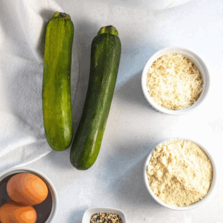 Ingredients needed for Zucchini Yogurt Dip  on kitchen table.