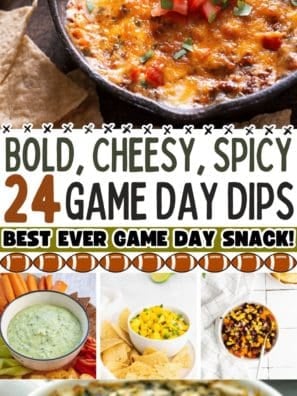 24 Game Day dips for Football Season