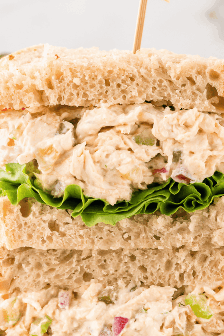 Creamy Jason’s Deli style chicken salad with grapes and celery.