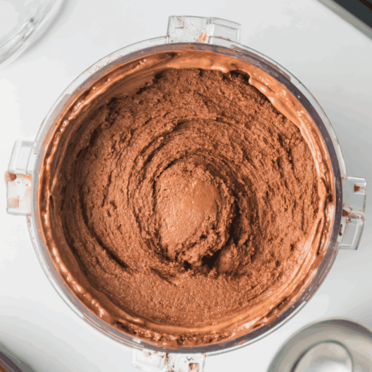 Homemade Ninja Creami Bluebell Dutch Chocolate ice cream served in a bowl with a velvety, rich chocolate texture.