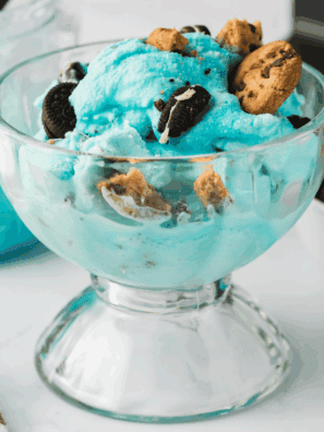 Looking for an easy way to make cookie monster ice cream in the Ninja Creami, this is the perfect recipe! It will soon become your favorite Easy Ninja Creami Cookie Monster Ice Cream Recipe! Perfectly easy and absolutely delicious.