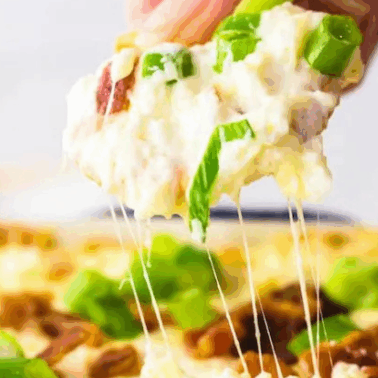 Bowl of creamy 3-Ingredient Chili Cheese Dip ready to serve.