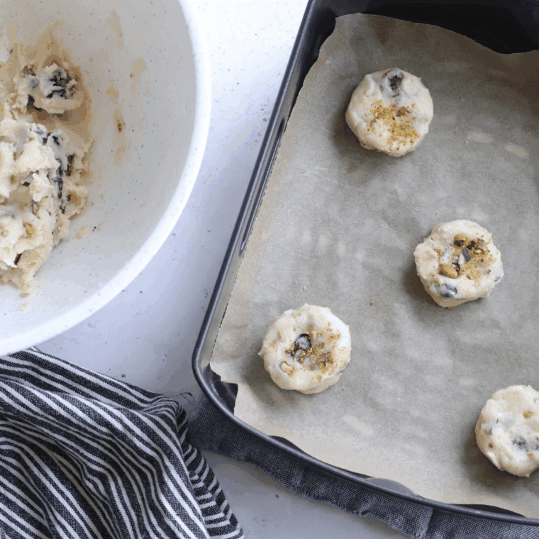Baking cookies until edges are golden and centers remain soft and chewy.