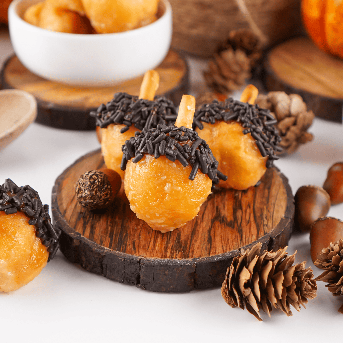 Easy Acorn Donut Holes