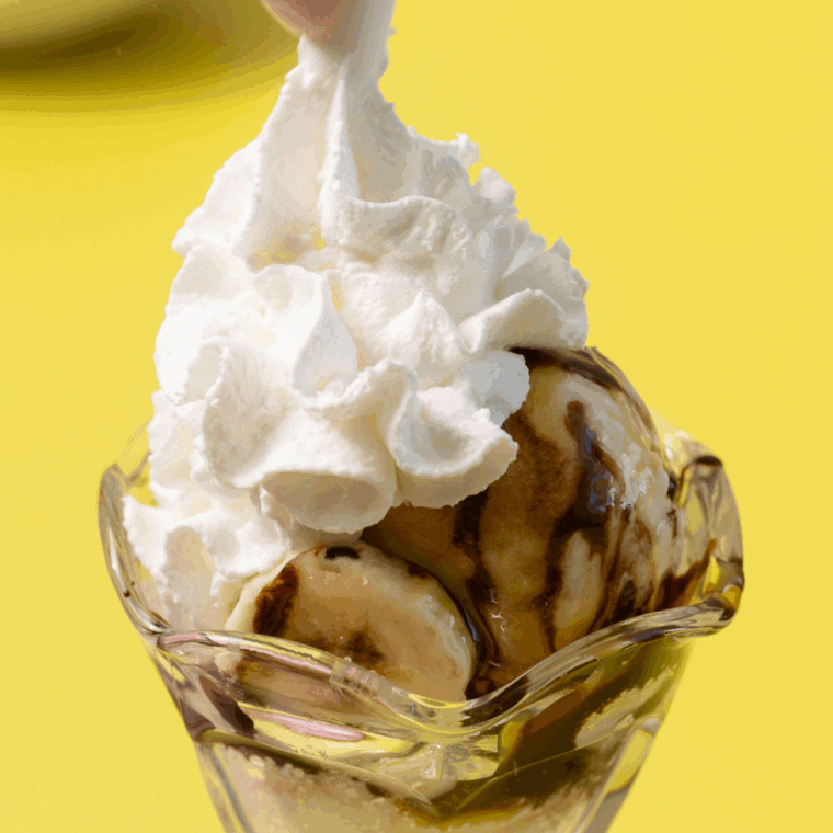 Homemade Ninja Creami Pralines n’ Cream ice cream in a bowl with praline pecans and caramel swirls.