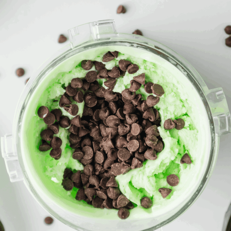 Make a small well in the ice cream and add mini chocolate chips, then use the Mix-In function to fold evenly throughout.