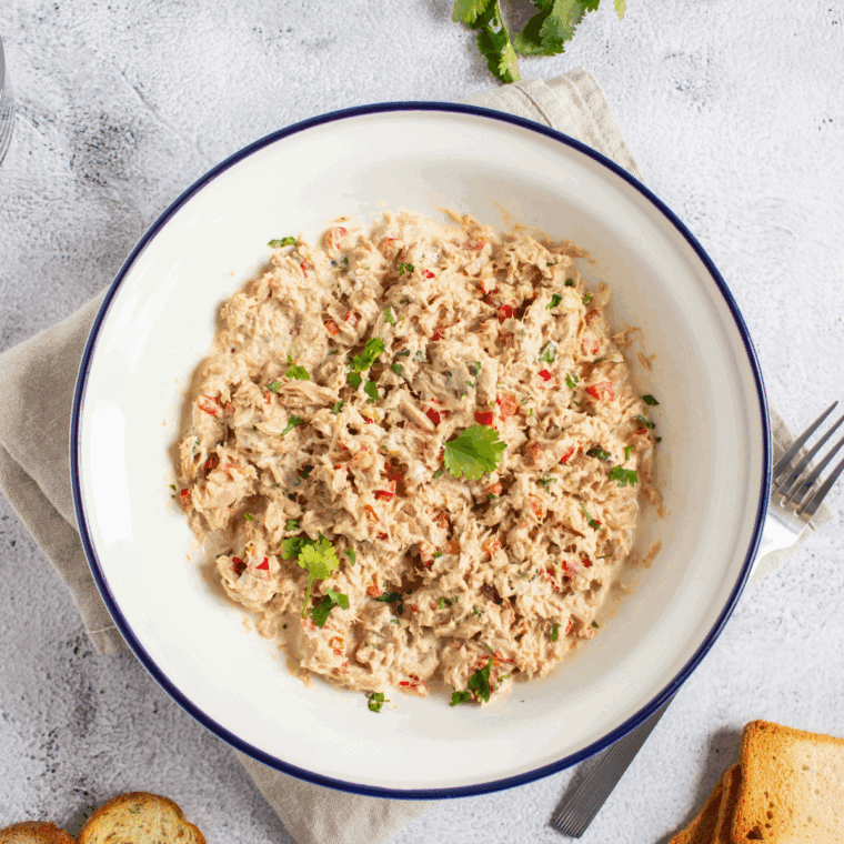 Subway Tuna Sandwich copycat with creamy tuna salad, chopped vegetables, and fresh herbs on sandwich bread.