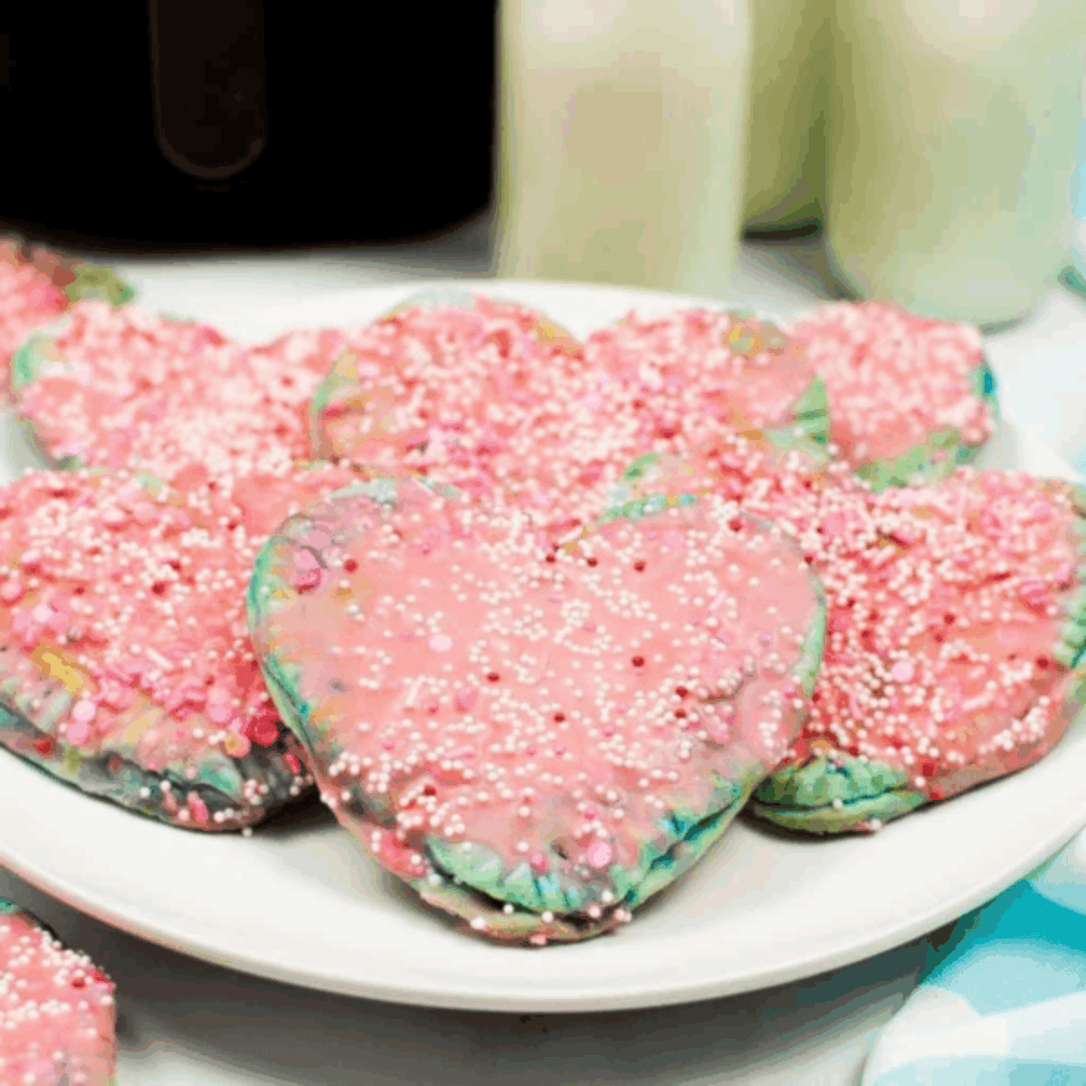 Air Fryer Heart Shaped Valentine's Day Pop Tarts