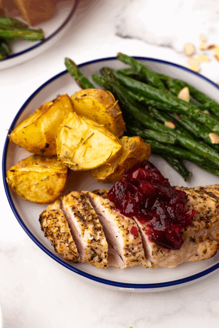 Bowl of bright red Bob Evans-style cranberry relish, ready to serve