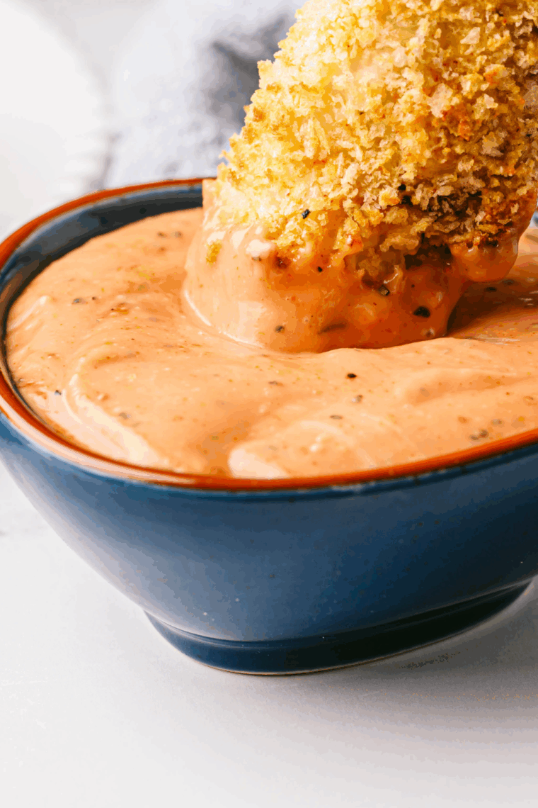 Modeled after Wendy's signature sauce in a small bowl, served with fries and burgers