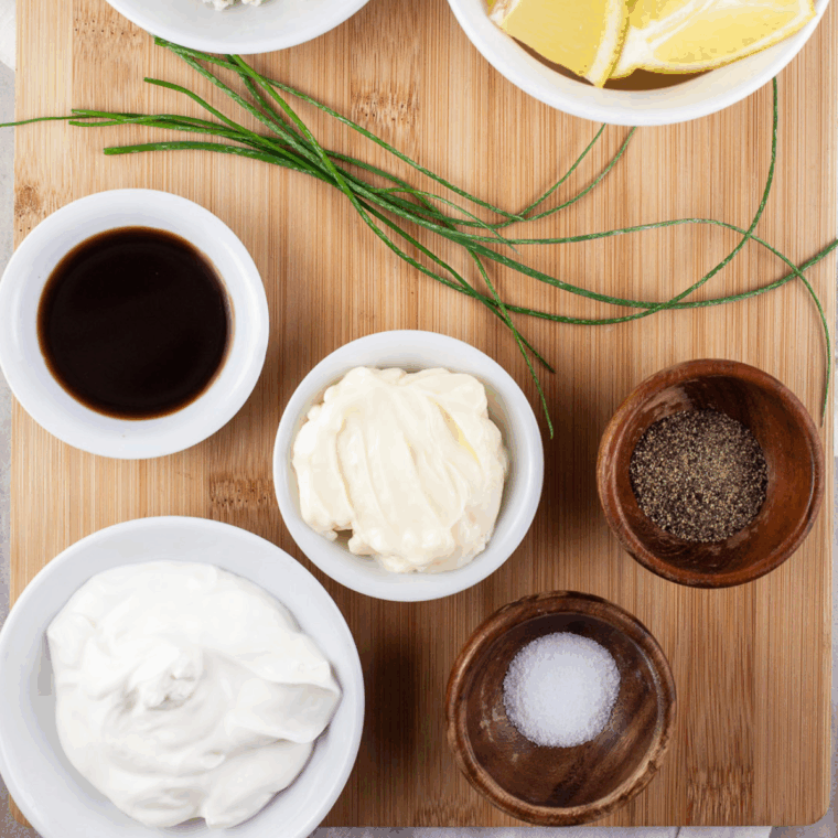 Ingredients for an easy Amish salad dressing recipe for your kitchen table.