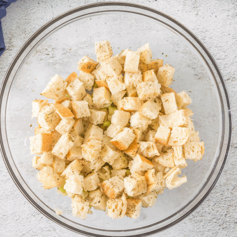 Add dry bread crumbs to a large mixing bowl.