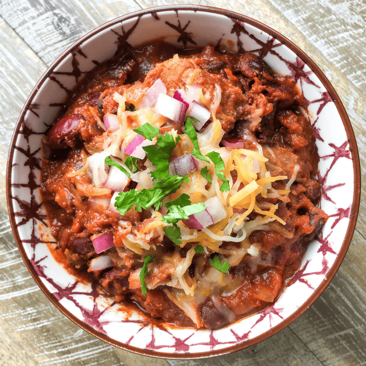 Easy Slow Cooker Pulled Pork Chili