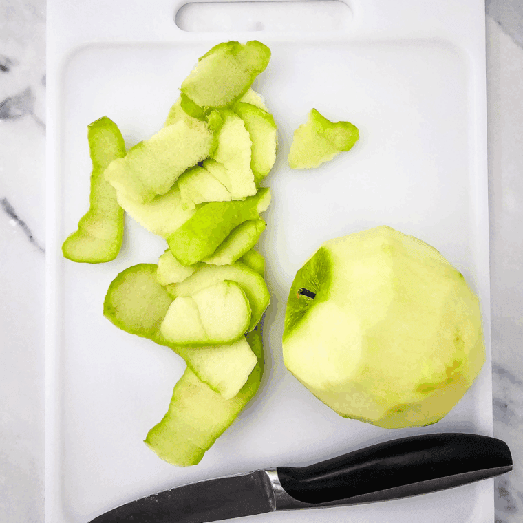 Prepare the apple – Peeled and shredded Granny Smith apple in a bowl.