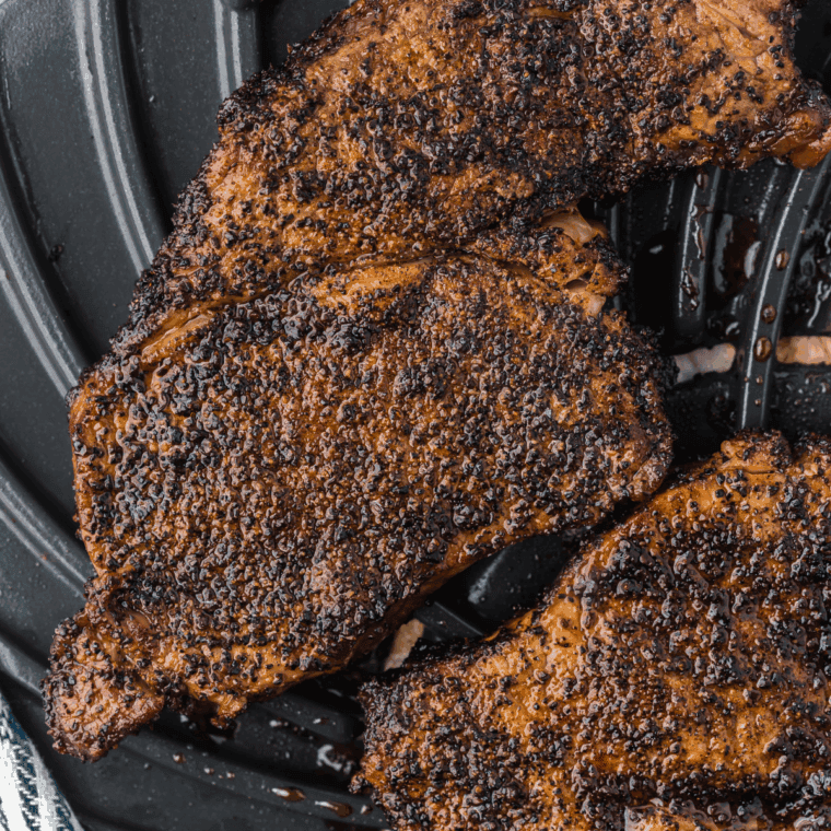 Kinder&rsquo;s Buttery Steakhouse Rub Seasoning rubbed on steak.