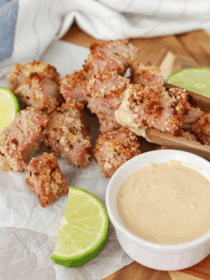 Ruth’s Chris Ahi Tuna is a quick, restaurant-style dish that pairs lightly blackened, seared-rare tuna with crisp cucumber salad, pickled ginger, and a bold homemade mustard sauce. It’s an easy, impressive seafood recipe that delivers steakhouse flavor in just minutes, perfect for date nights or special dinners at home.