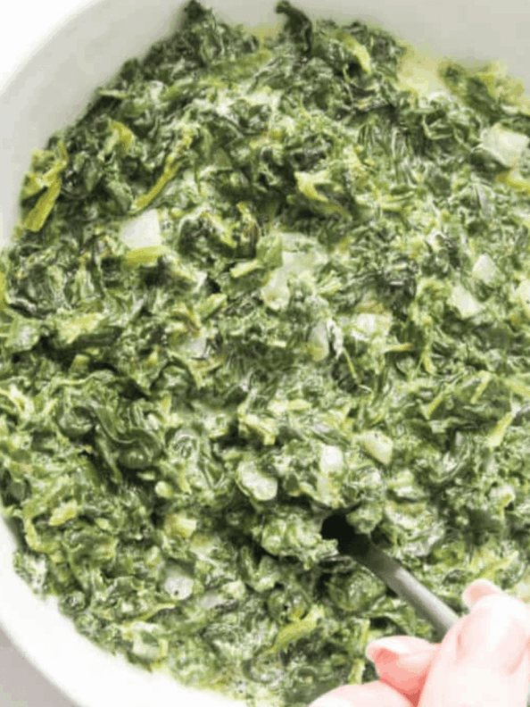 Easy Creamed Spinach (Best Steakhouse Recipe) Fork To Spoon