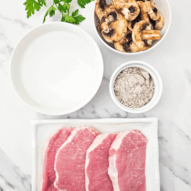 Ingredients needed for Texas Roadhouse Brown Gravy recipe on the kitchen table.
