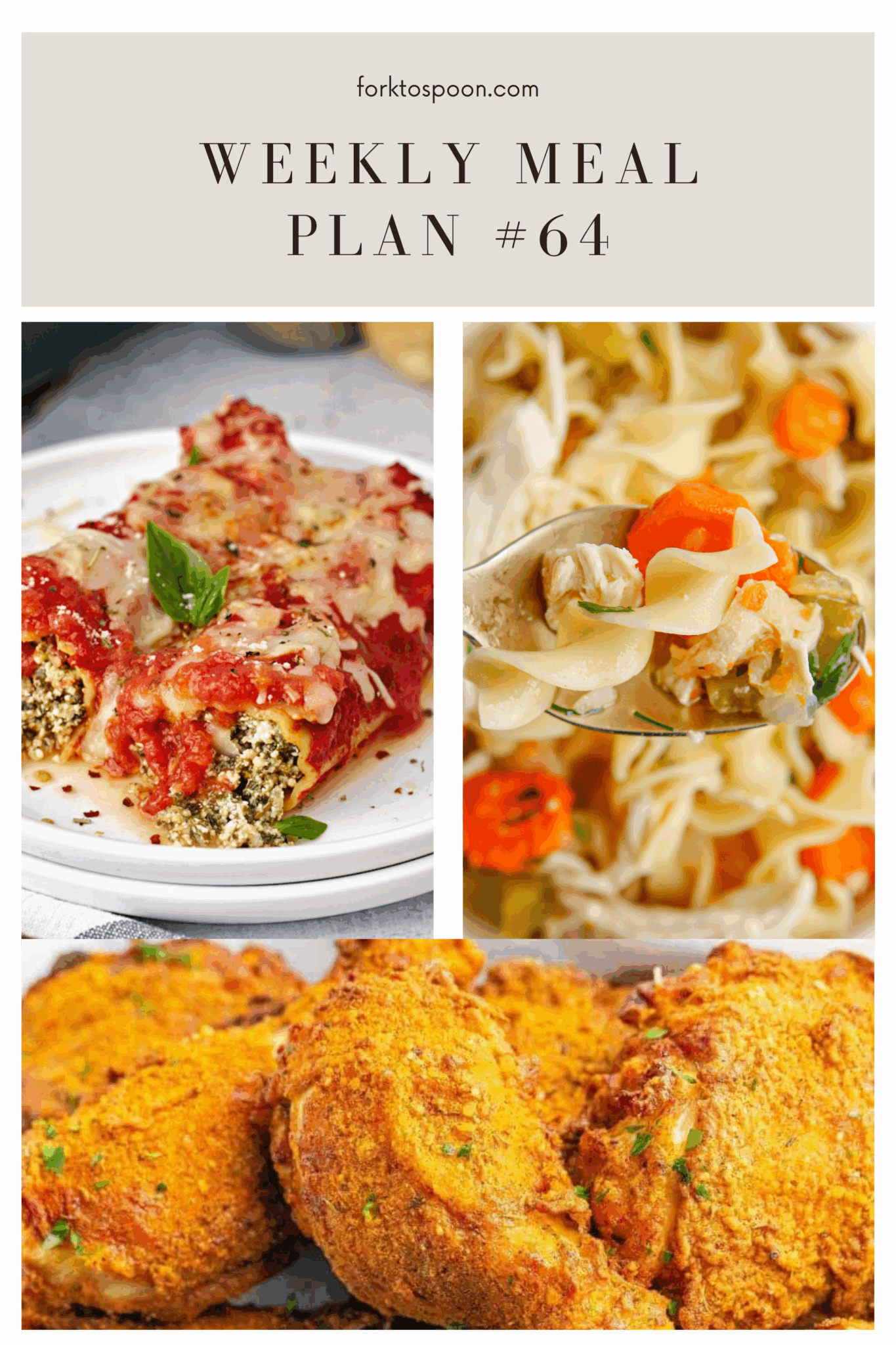 Simple64 Forks Weekly Meal Plan #64 - Fork To Spoon