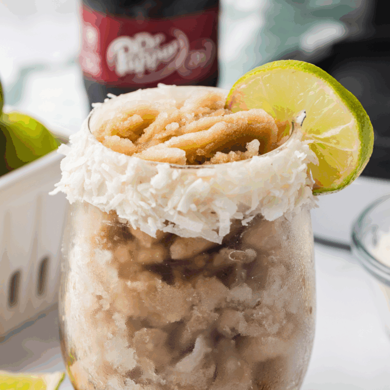 Homemade cherry slushie made in the Ninja Slushi Machine