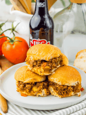 Slow Cooker Root Beer Sloppy Joe Sliders
