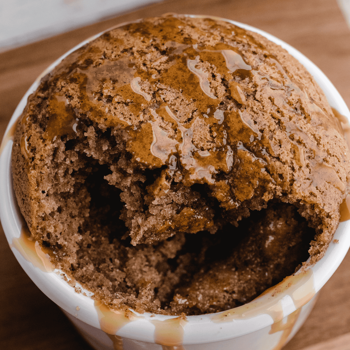 Easy Air Fryer Salted Caramel Apple Mug Cake